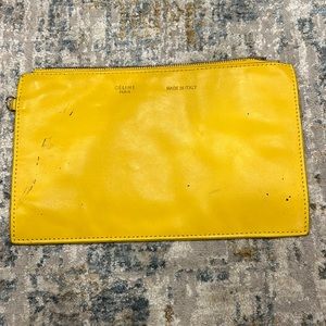 Celine yellow clutch